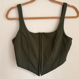 Olive Green Bustier Top